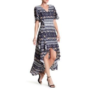 WRAP HIGH-LOW DRESS SIZE M